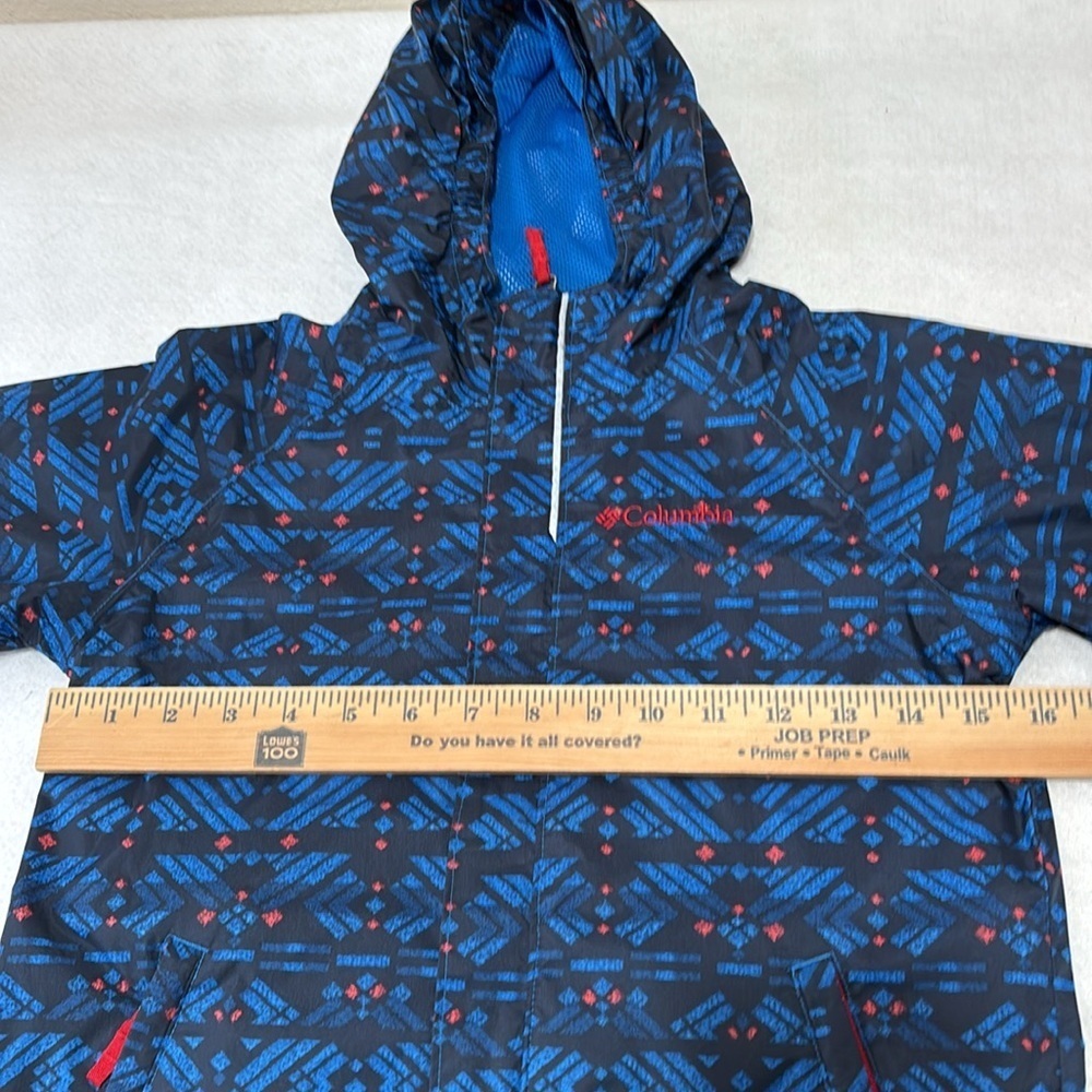 Columbia Black and Blue Geometric Windbreaker - Picture 9 of 11